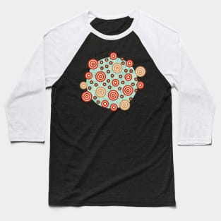 Aztec Warrior Pattern Burst v1 Circle Design Baseball T-Shirt